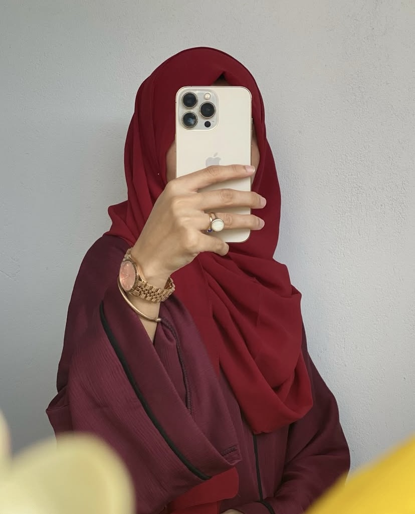 Basic Maroon Abaya - Image 4
