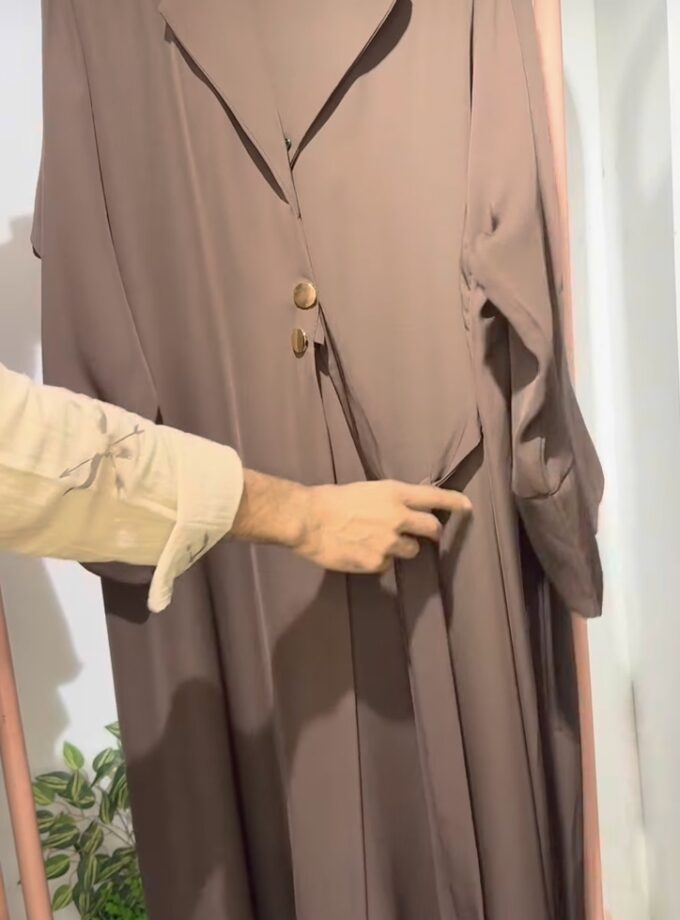 Brown coat Abaya