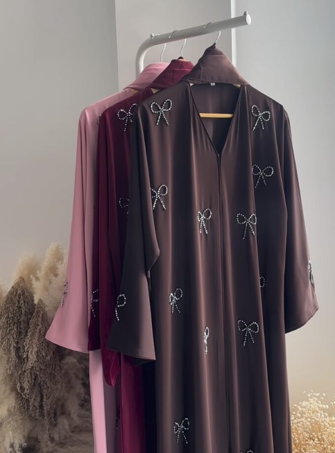 pink bow abaya 🎀