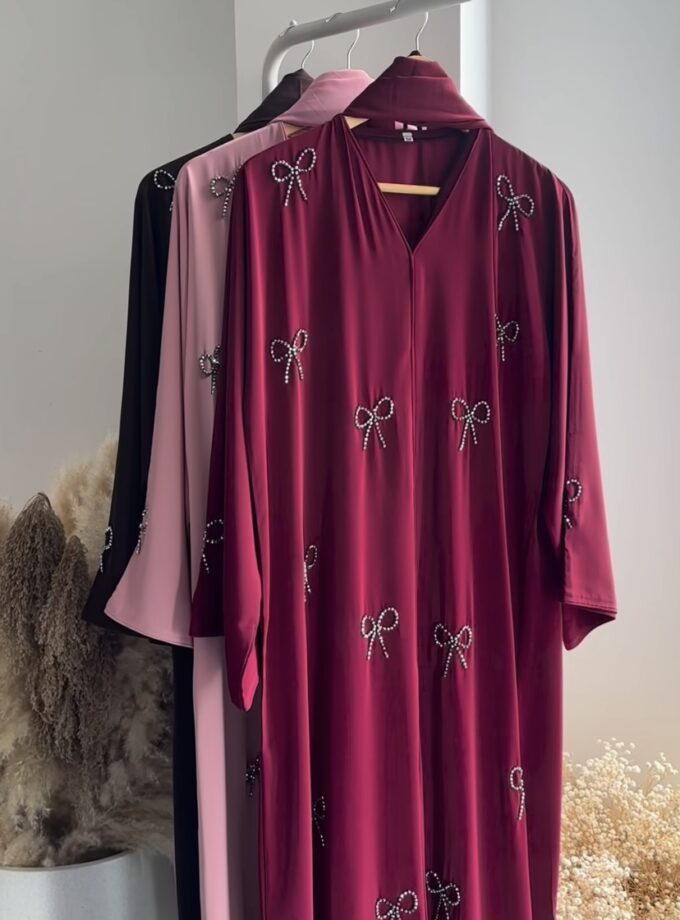 pink bow abaya 🎀