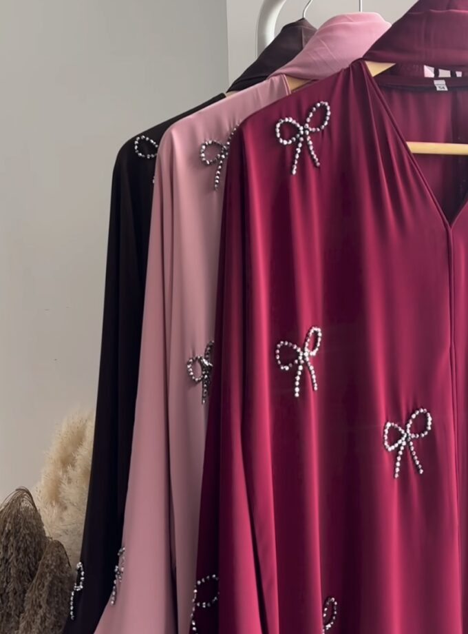 pink bow abaya 🎀