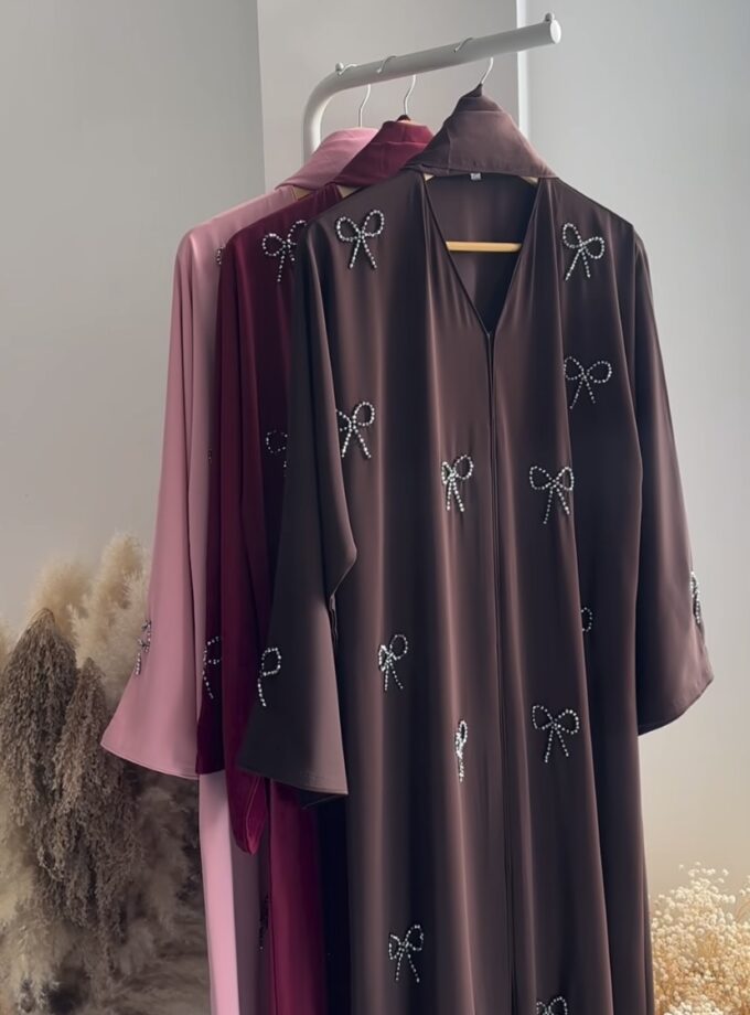 pink bow abaya 🎀