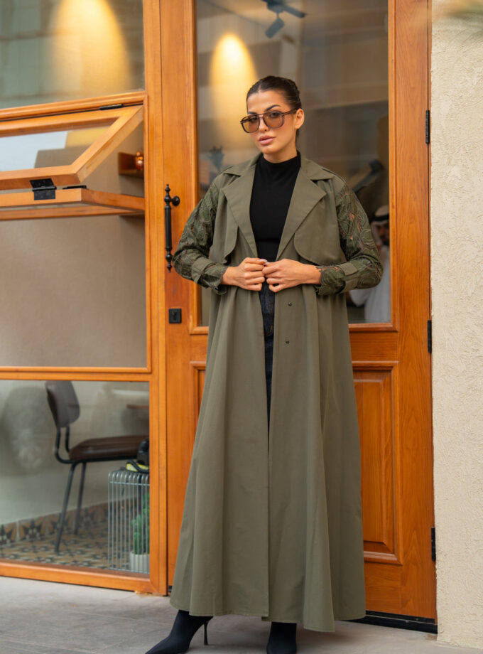 Trench coat abaya