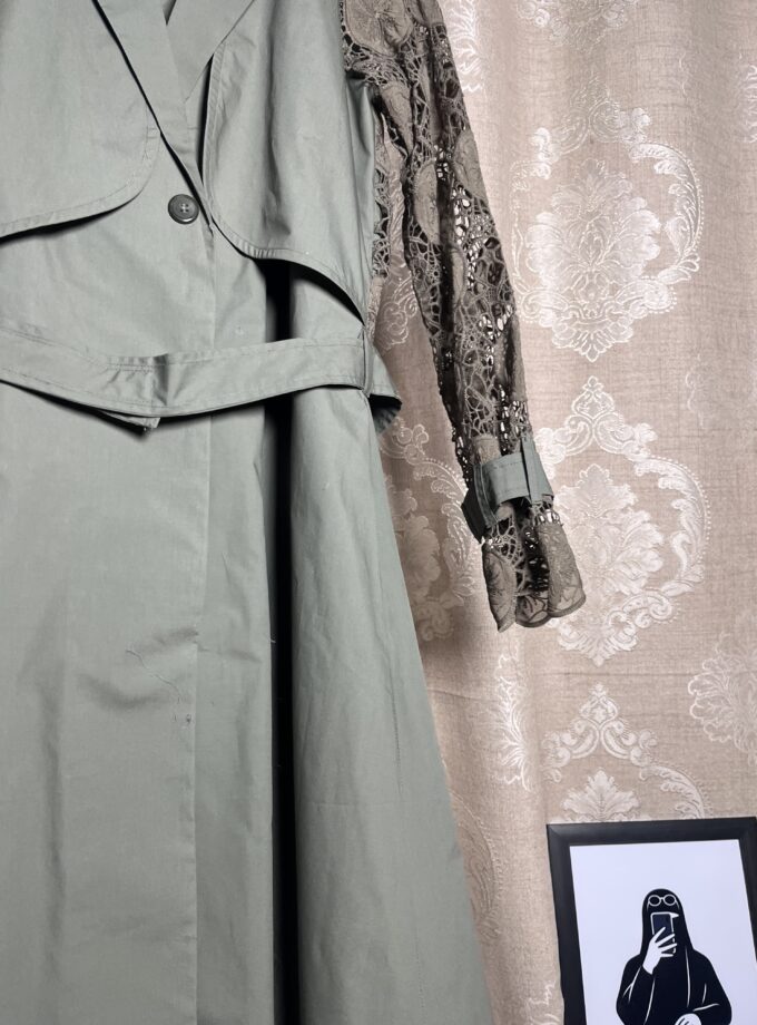 Trench coat abaya