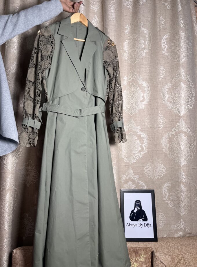 Trench coat abaya