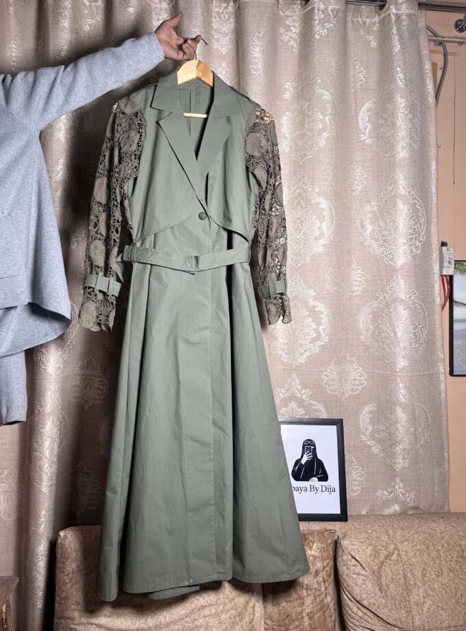 Trench coat abaya