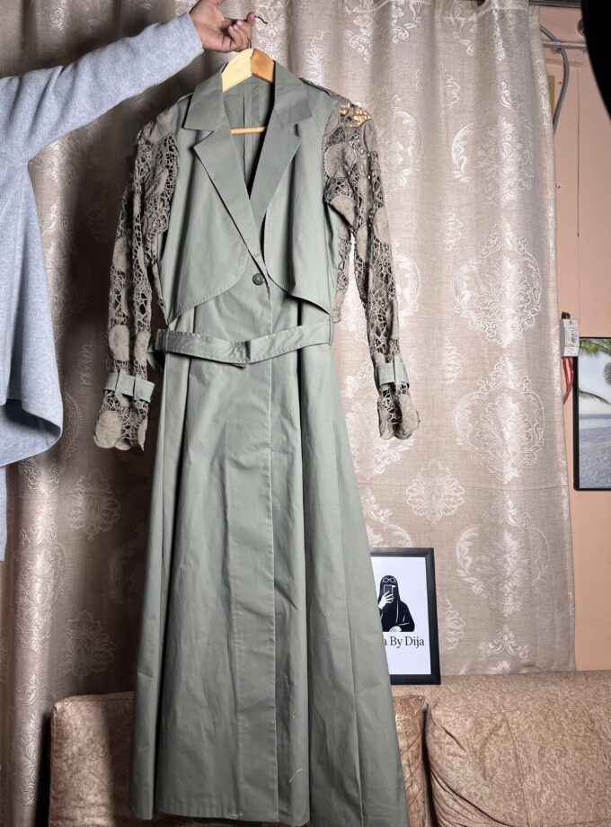 Trench coat abaya
